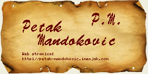 Petak Mandoković vizit kartica
